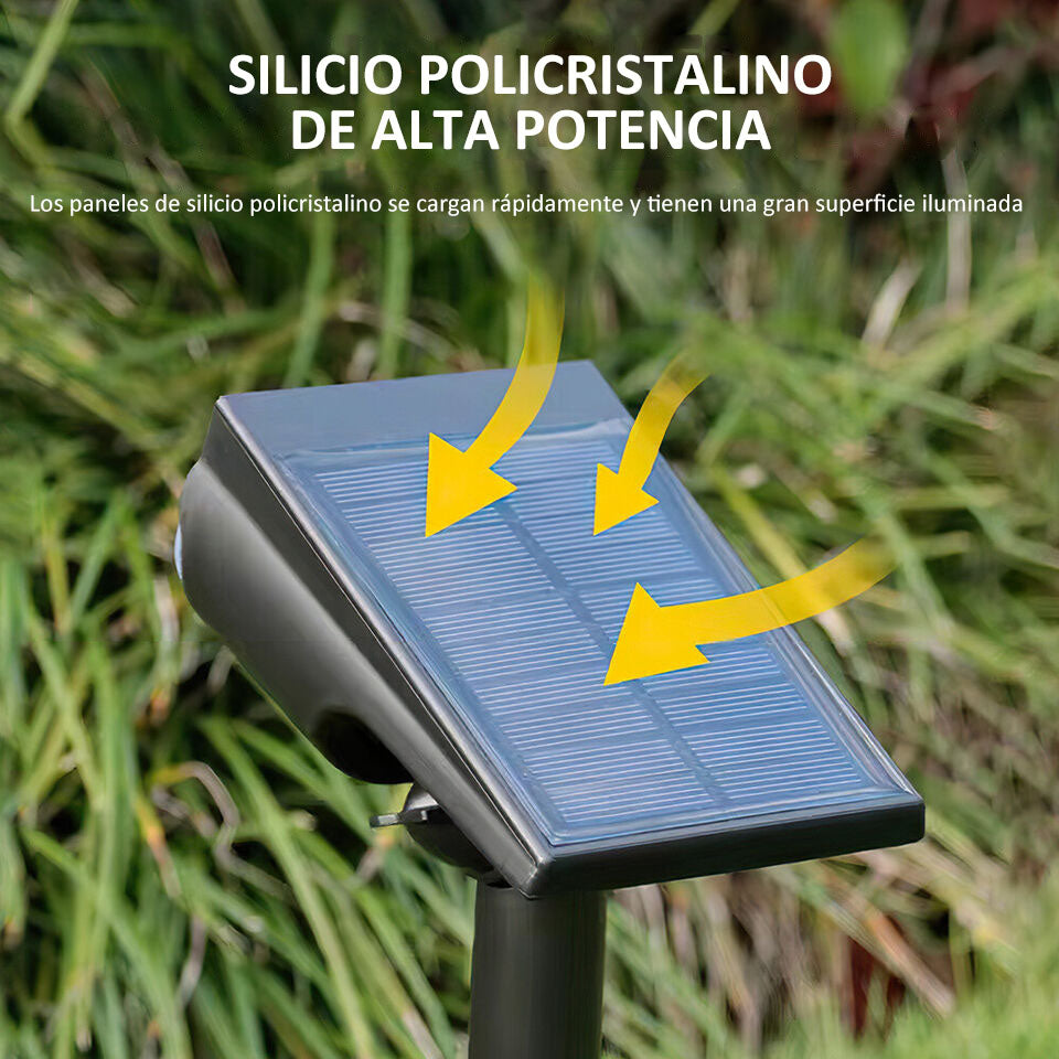 Foco Estaca Led Lámpara Solar Exterior Jardín 7 Colores