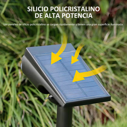 Foco Estaca Led Lámpara Solar Exterior Jardín 7 Colores