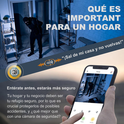Cámara Seguridad Wifi Audio Bidireccion Alarma Ip66 2k/hd A6 Color Blanco