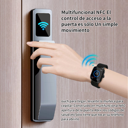 Reloj Inteligente Smartwatch Caja Collar Anillo 7pcs Caja Negro Correa Negro Bisel Negro Diseño De La Correa Mesh