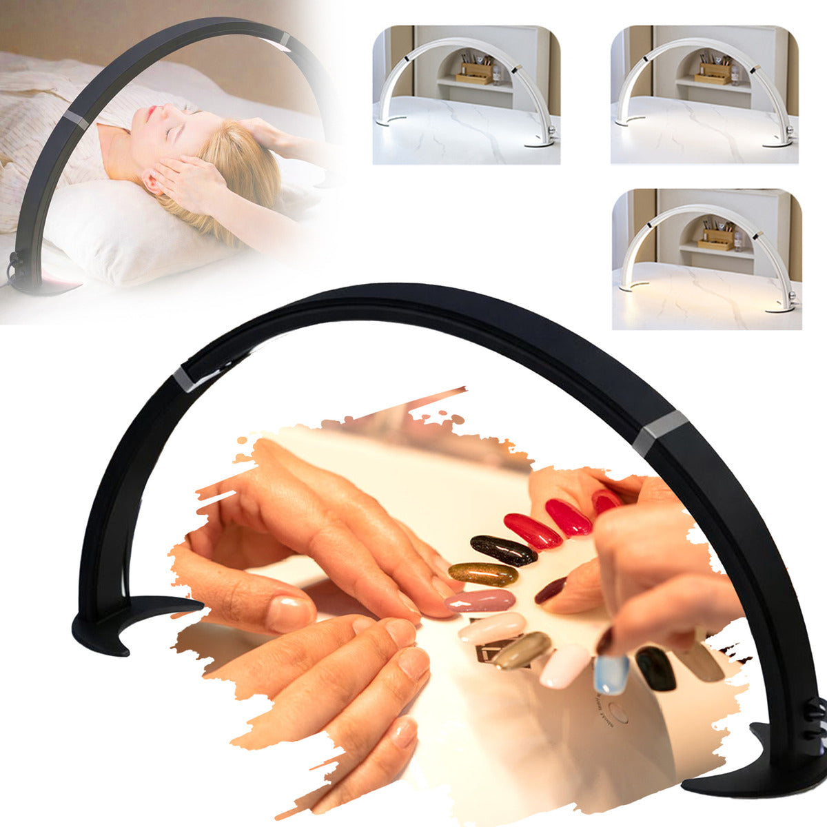 Lámpara De Mesa Plegable Para Salones De Manicura Led Uñas Negro