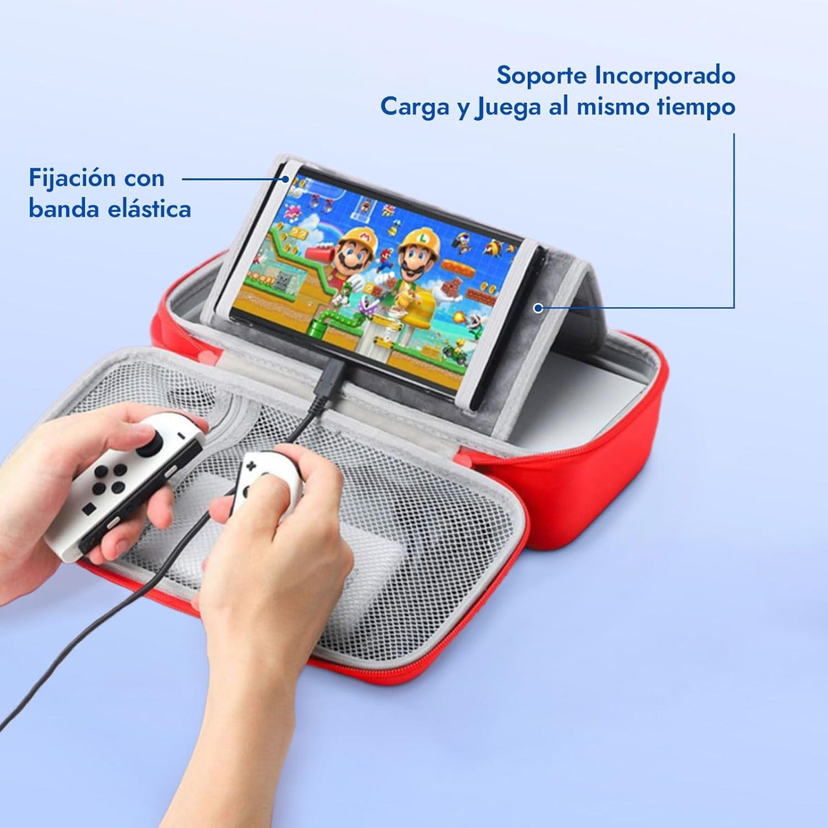 Estuche Funda Para Nintendo Switch Oled Gran Capacidad Viaje