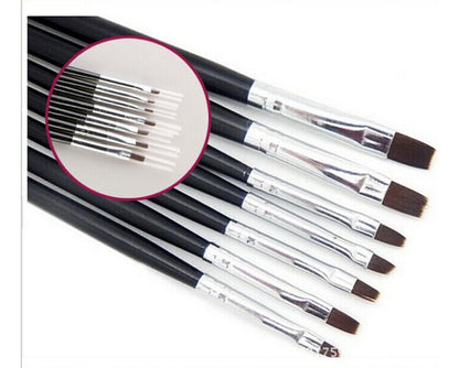 Kit 7 Pinceles Para Uv Gel Maricure