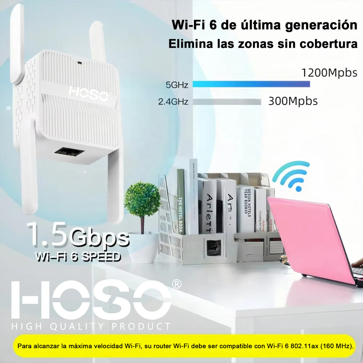 Repetidor Wifi 5,8g 2.4g Wifi6 Ax1500 1200mbps 1 Wan + 1 Lan