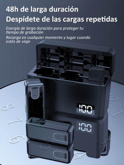 Mini Micrófono Inalámbrico Hoso-r9 Con Caja Carga Portátil
