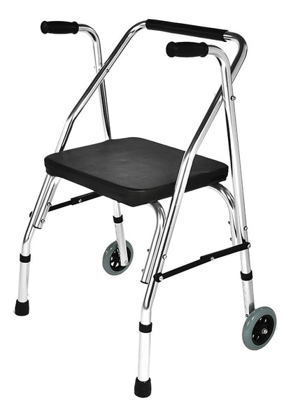 Andador Plegable Ortopédico Adulto Mayor Hoso 2 Ruedas Asiento Aluminio