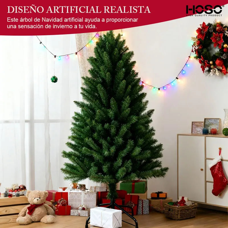 Árbol de Navidad Artificial Verde - 3 Tamaños (1.2m / 1.5m / 1.8m)