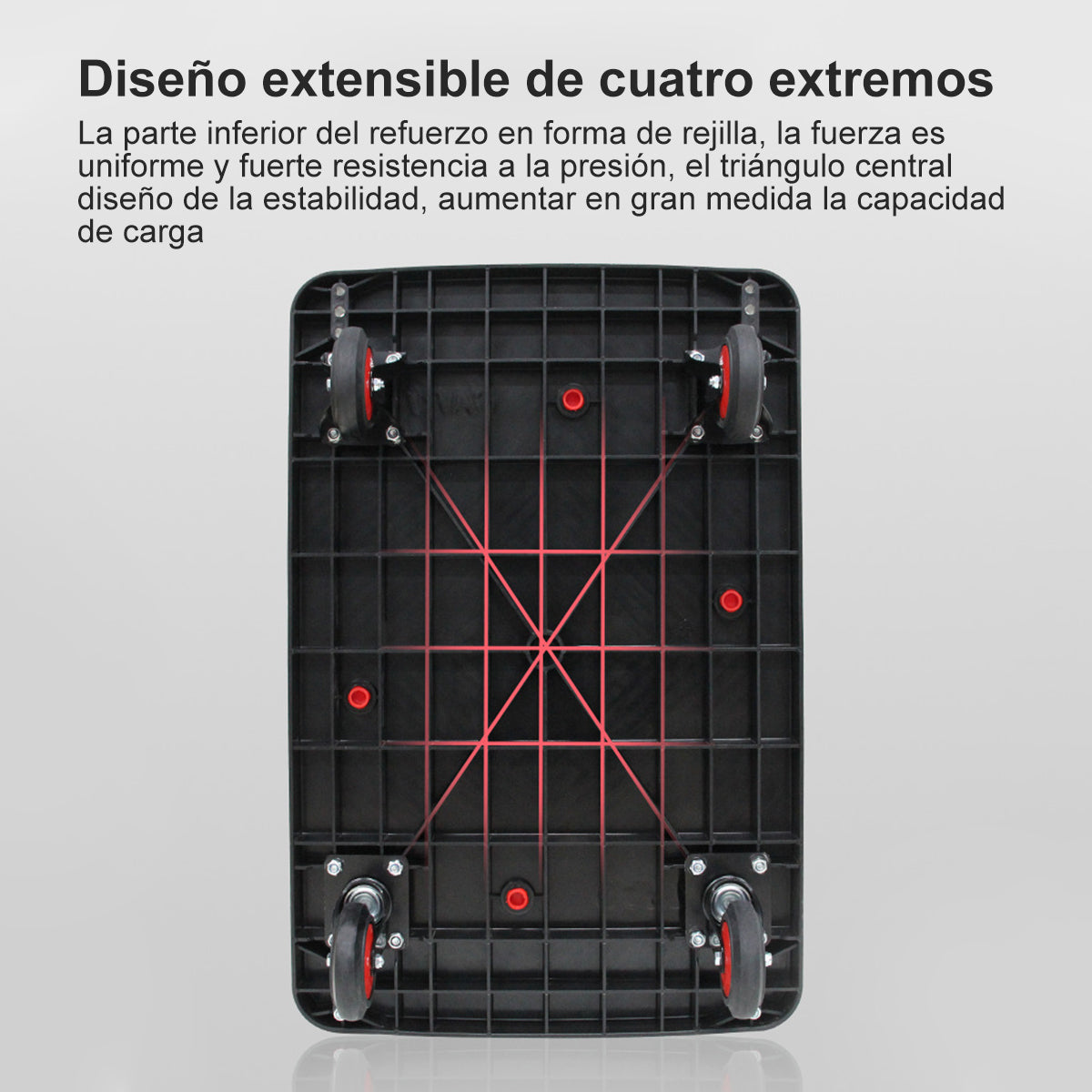 Yegua Carga Con Plataforma Plegable Jaula Extraíble 300kg
