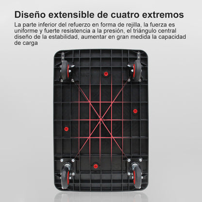 Yegua Carga Con Plataforma Plegable Jaula Extraíble 300kg