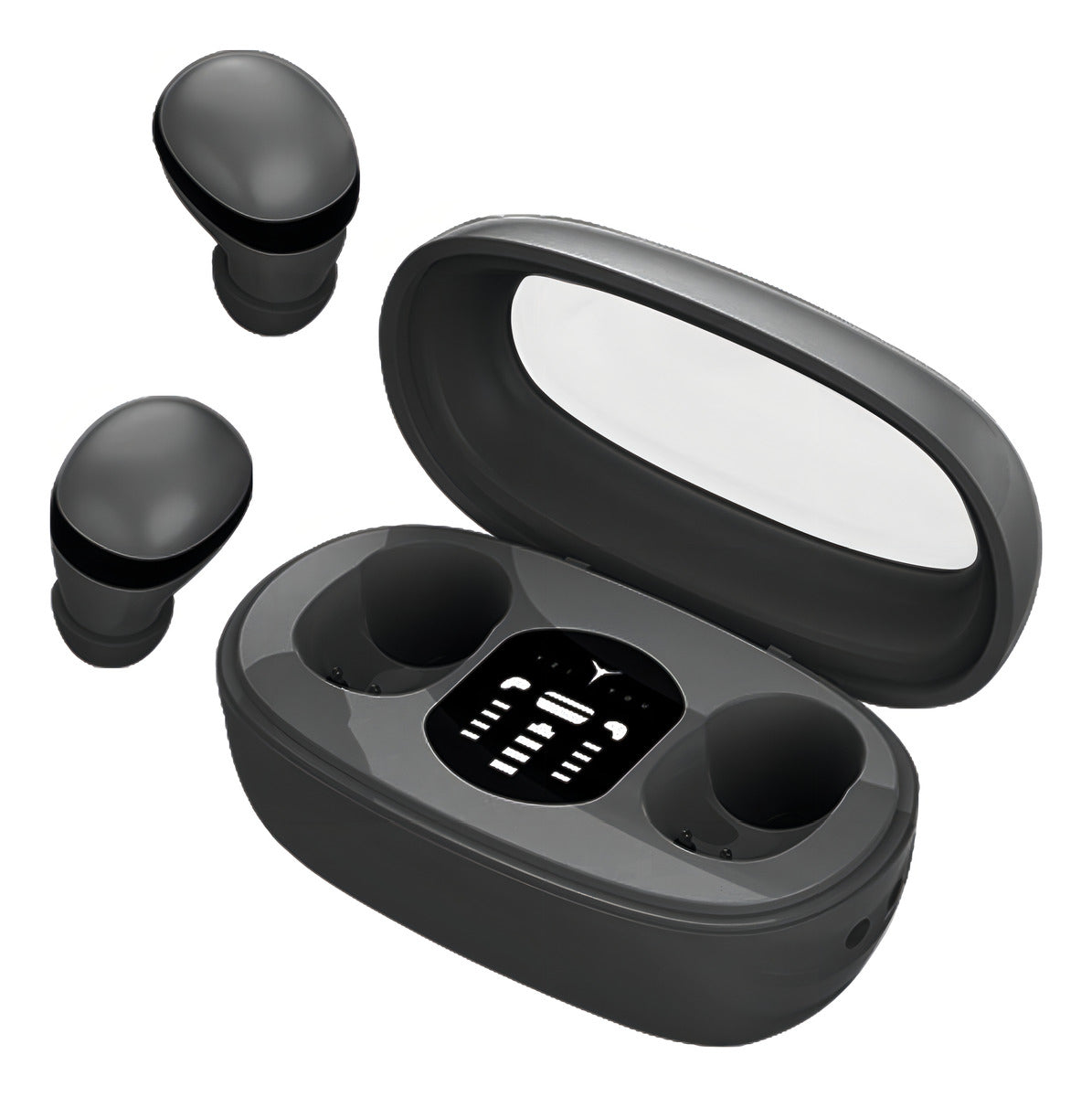 Audífono Inalámbrico Bluetooth Mini13s Portátil Para Sueño Color Negro Luz Verde Lima