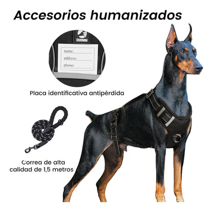 Arnés Led Reflectante Para Perro Correa 1.5m Ajustable Paseo