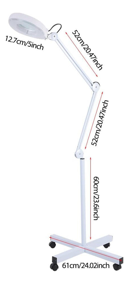 Lampara Lupa Con Luz Led Pedestal Rueda Cosmetologia