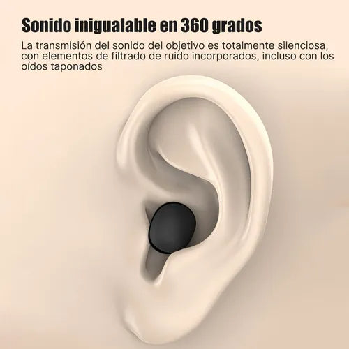 Audífono Inalámbrico Bluetooth Mini13s Portátil Para Sueño Color Negro Luz Verde Lima