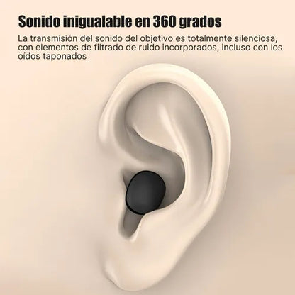 Audífono Inalámbrico Bluetooth Mini13s Portátil Para Sueño Color Negro Luz Verde Lima
