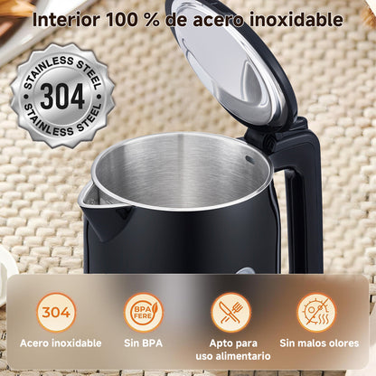 Hervidor 1.7l Sus304 Con Herramienta Libre De Bpa Y Apagado Negro