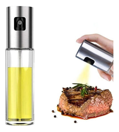 Rociador De Aceite Vinagre Spray Oil Vidrio Acero Inoxidable 100ml