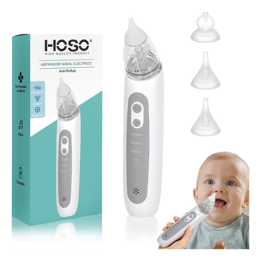 Cable Aspirador Nasal Electricos Bebe Filtros Ventosas Color Blanco