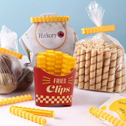 Bolsa Clip Magnético Pinzas Para Sellar Alimentos 12pcs Color Amarillo