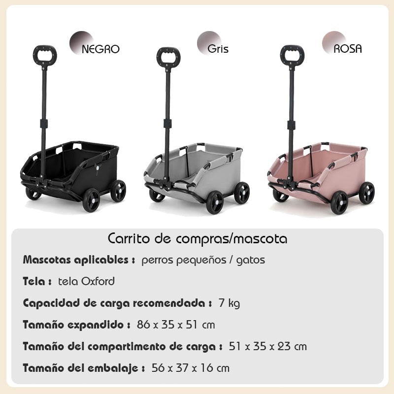 Coche Transporte Gato Perro Plegable Mascota Cómodo Aventura