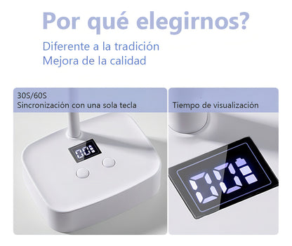 Lámpara Led Uñas Uv Manicure Gel 27w Blanco Sensor Automático Hoso