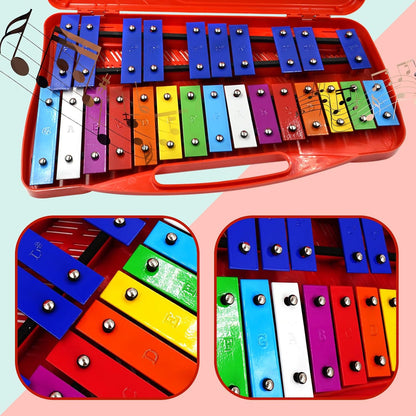 Metalófono Escolares Cromático Percusión 25 Notas 4 Colores