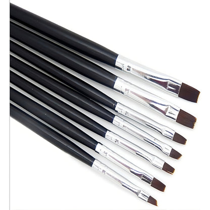 Kit 7 Pinceles Para Uv Gel Maricure