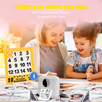 Mini Impresora Térmica Portátil Hoso Bluetooth 200dpi Usb-c Blanco