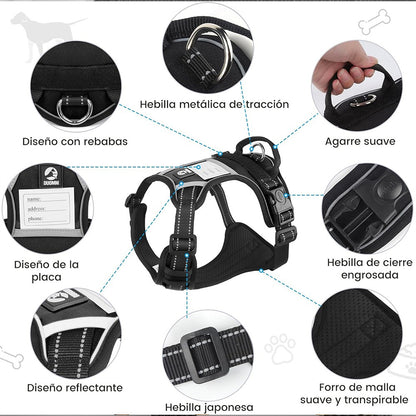 Arnés Led Reflectante Para Perro Correa 1.5m Ajustable Paseo