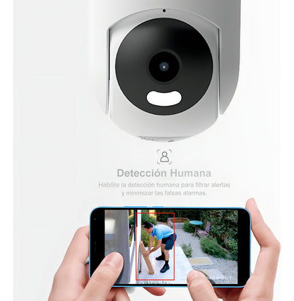 Cámara Seguridad Wifi Audio Bidireccion Alarma Ip66 2k C12h Color Blanco