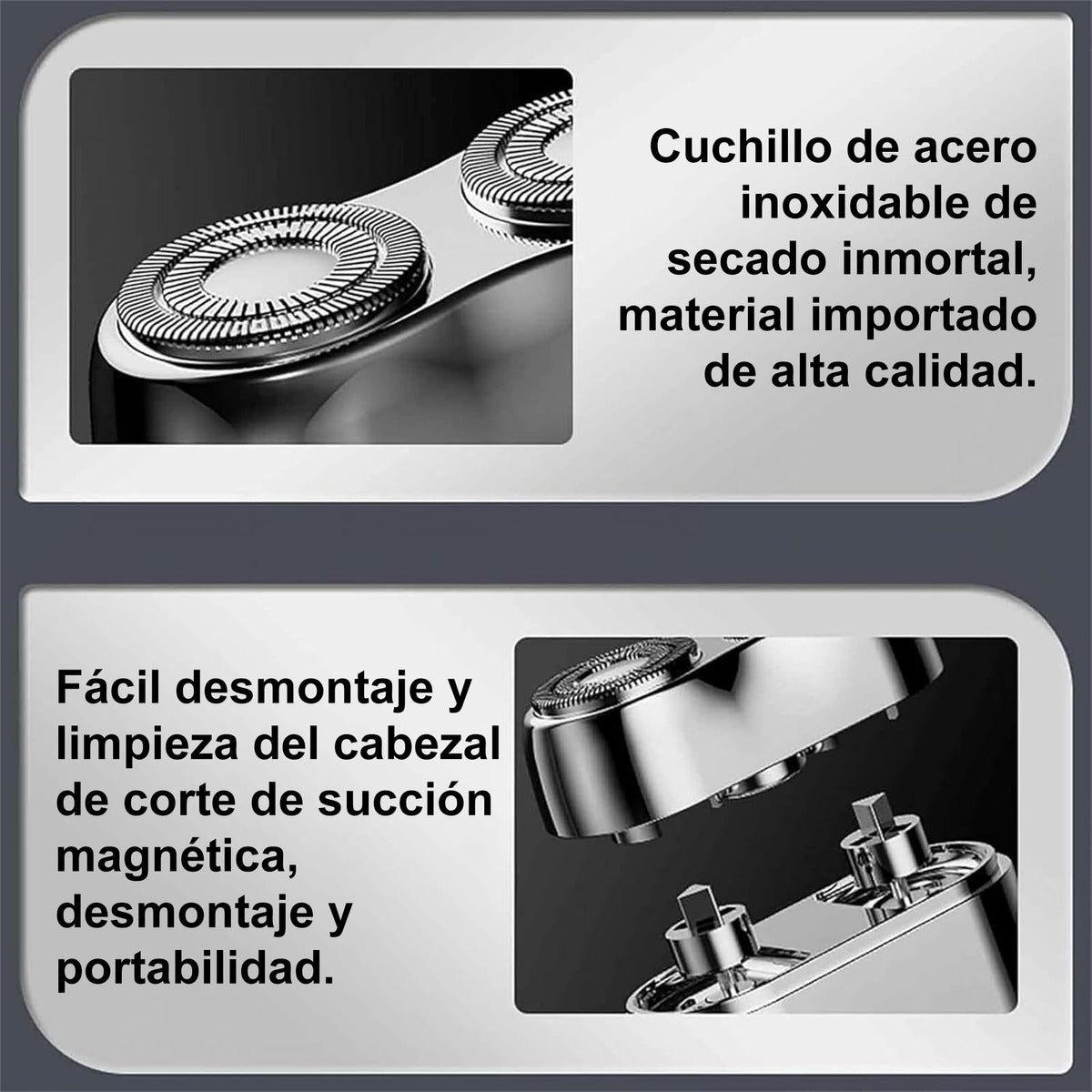 Afeitadora Magnética Portátil Eléctrica Acero Inoxidable