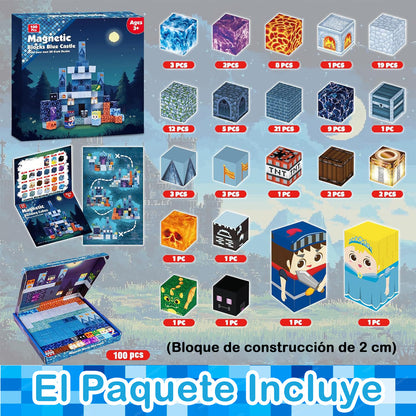 Set De Construcción Magnético Hoso 100pcs De Ingeniería 100 Piezas Castillo