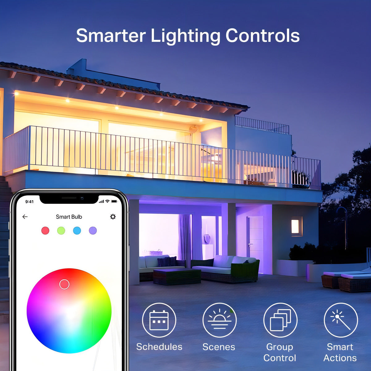Ampolleta Inteligente Led Wifi Bluetooth App Rgb 9w 2pcs