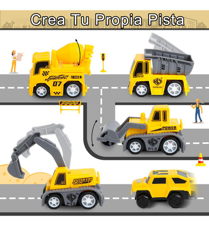 Juguete Pista De Auto Para Niño Bloque De Vehiculo Educativo Color Amarillo