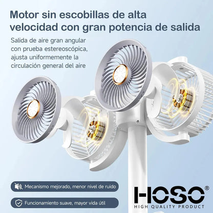 Ventilador De Mesa Moderno Dos Cabezas Ajustables 4 Velocida 12.7 Cm