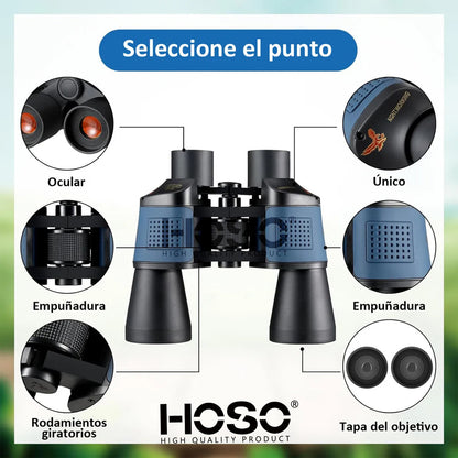 Binocular Profesional 80*80 Visión Nocturna Alta Resolución Color Negro