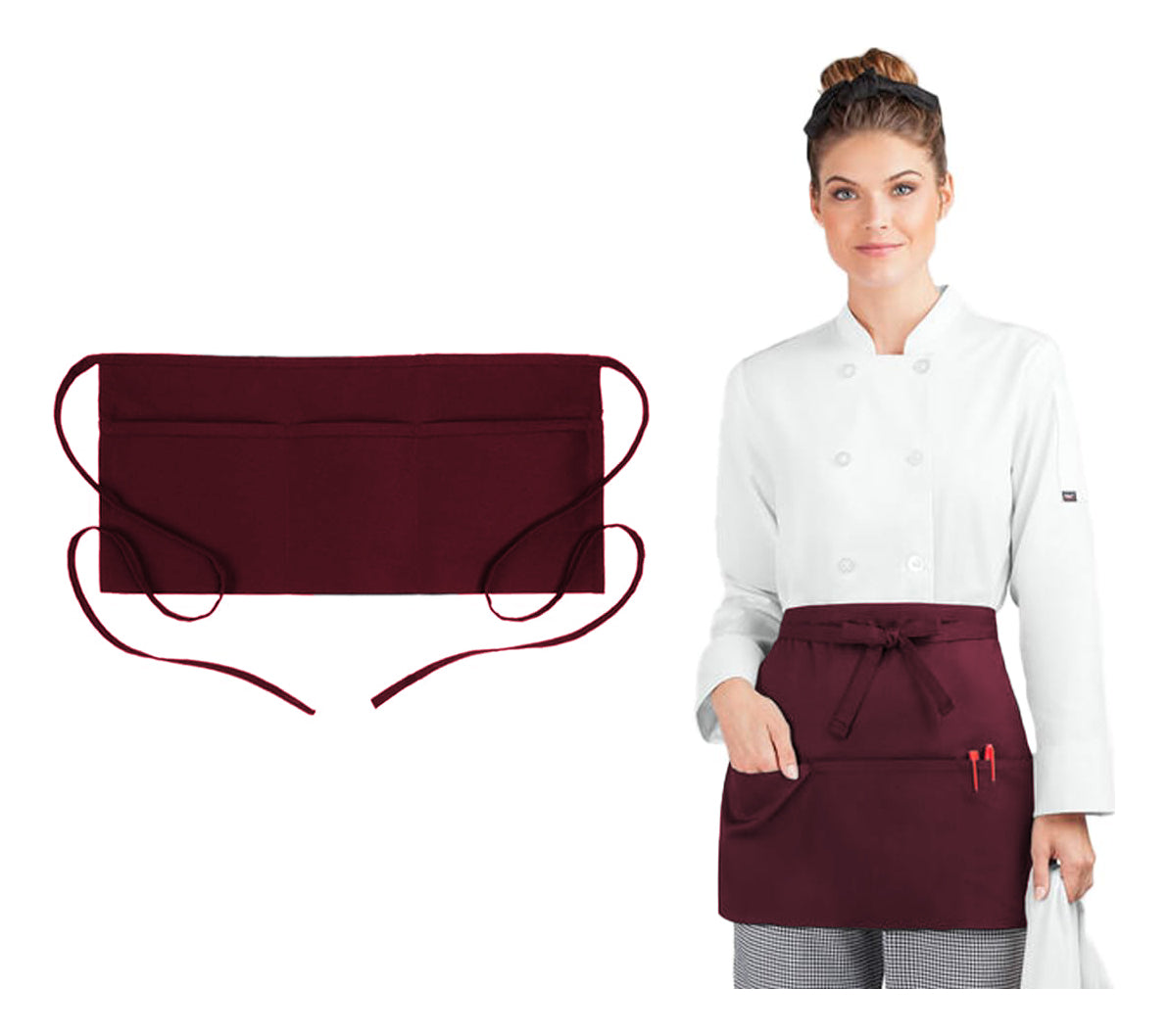 Pechera Delantal Mezclilla Mesero Cocina Bar Comedor Mujer