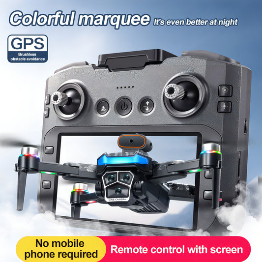 Drone Cámara Anti-obstáculos Inteligente Control De Pantalla Color Negro