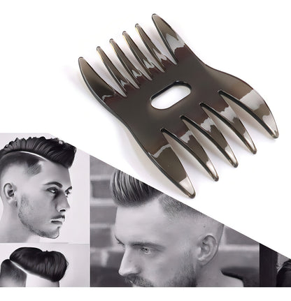 Peine Barbero Ongba No.5 Negro Plástico Profesional Barbería Peluquería