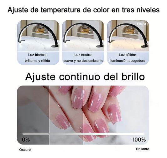 Lámpara De Mesa Plegable Para Salones De Manicura Led Uñas Negro