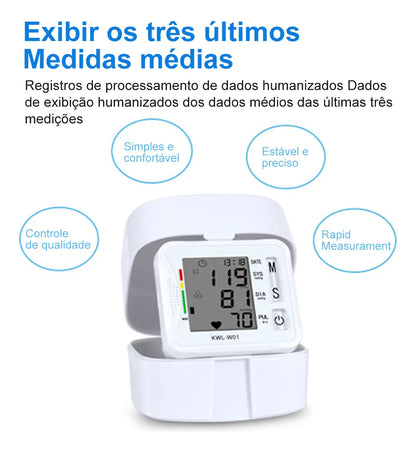 Monitor De Presión Arterial Muñeca Hoso Blanco Pantalla Grande Modelo W01