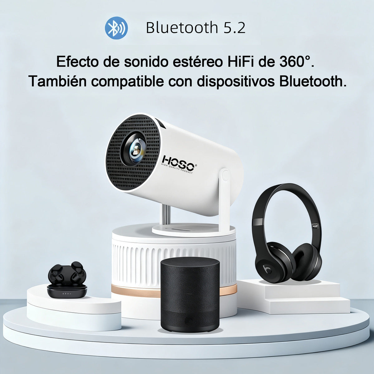 Proyector Portatil HOSO Android TV 1080p
