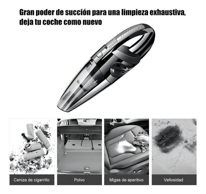 Aspiradora Inalambrica Auto Portatil Limpieza Alta Potencia Color Negro