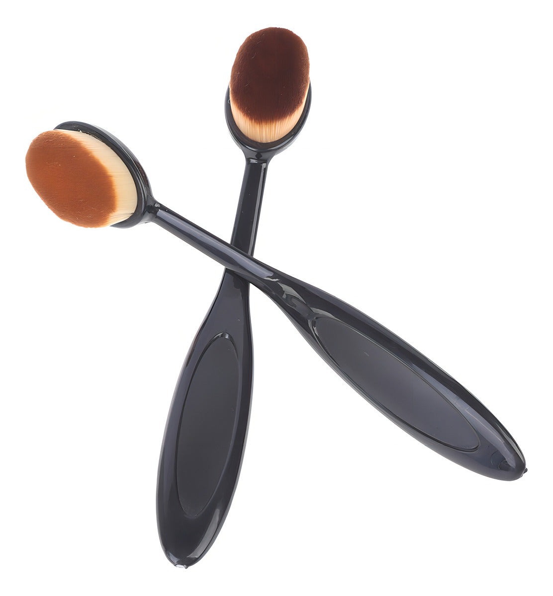 Brocha Cepillo Ovalada Para Aplicar Maquillaje #4 Color Negro