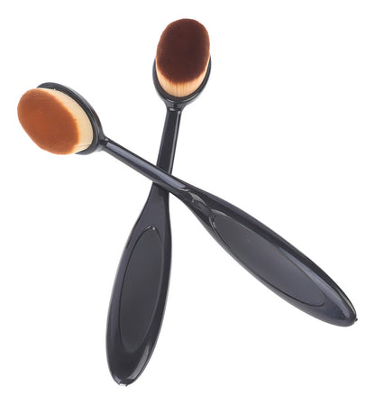 Brocha Cepillo Ovalada Para Aplicar Maquillaje #4 Color Negro