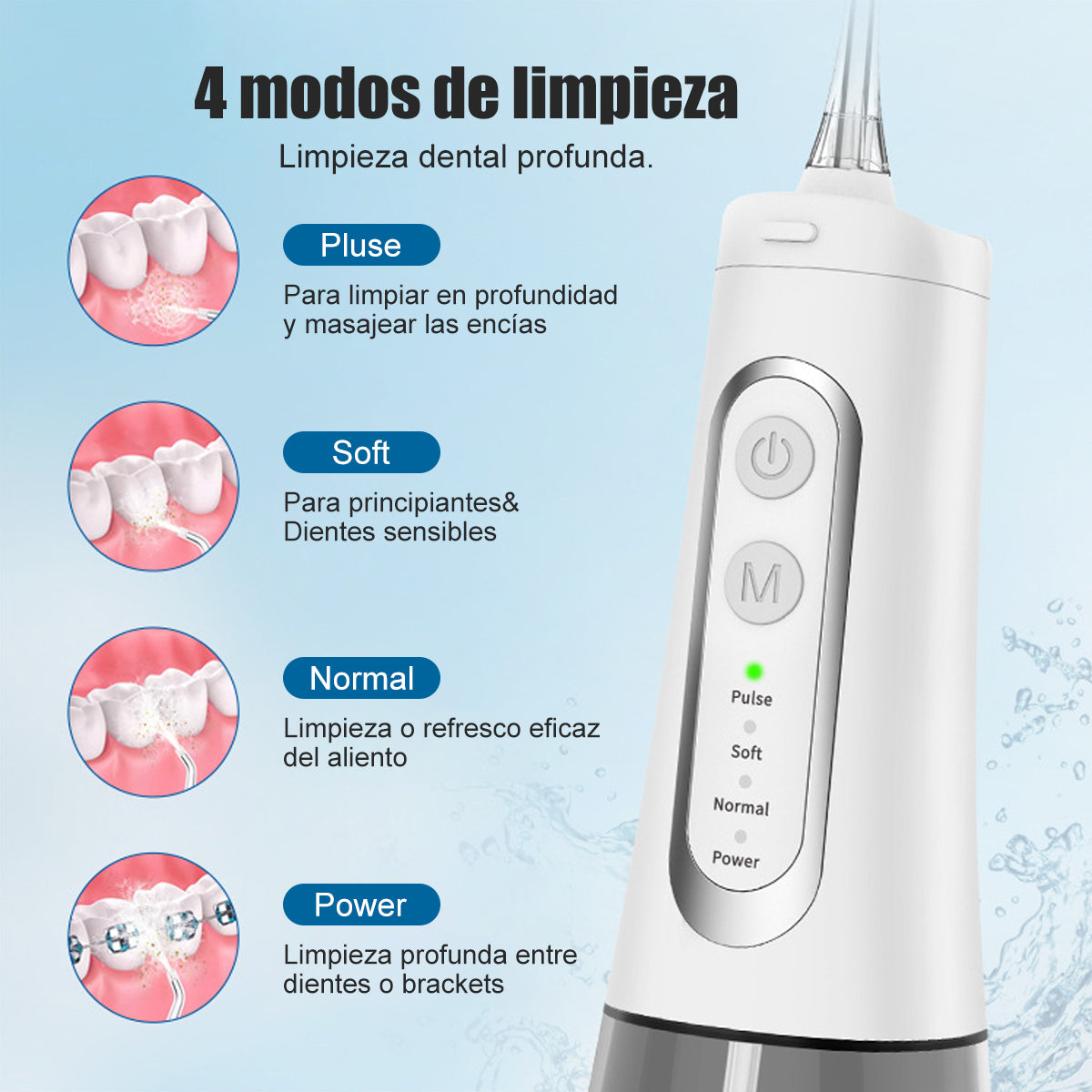Irrigador Bucal Genérica M139plus Inalámbrico 130 Psi