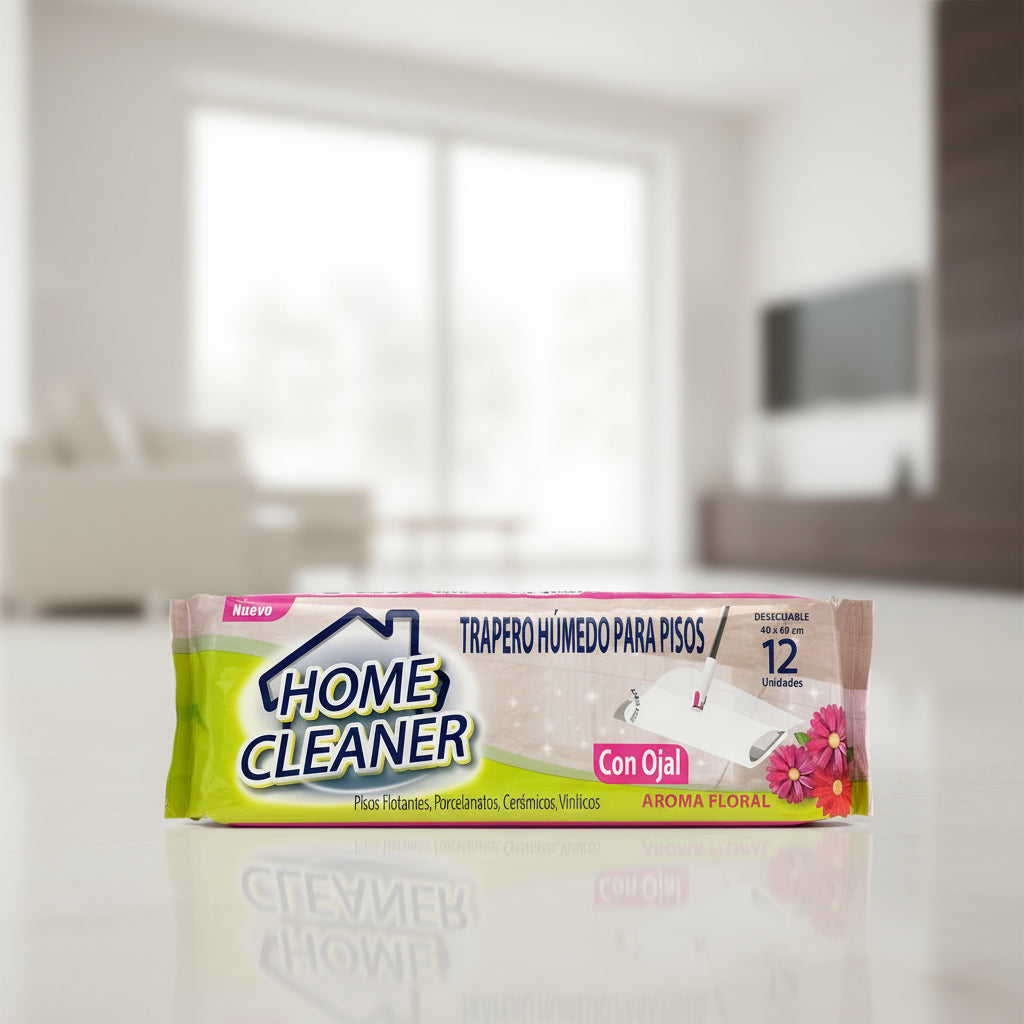 Trapero Humedo Home Cleaner Aroma Floral 12unid Blanco - Blanco