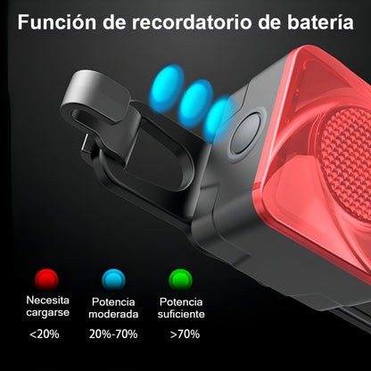 Luces Para Bicicleta Twooc Led Usb Recargable Delantera Y Trasera Ipx5
