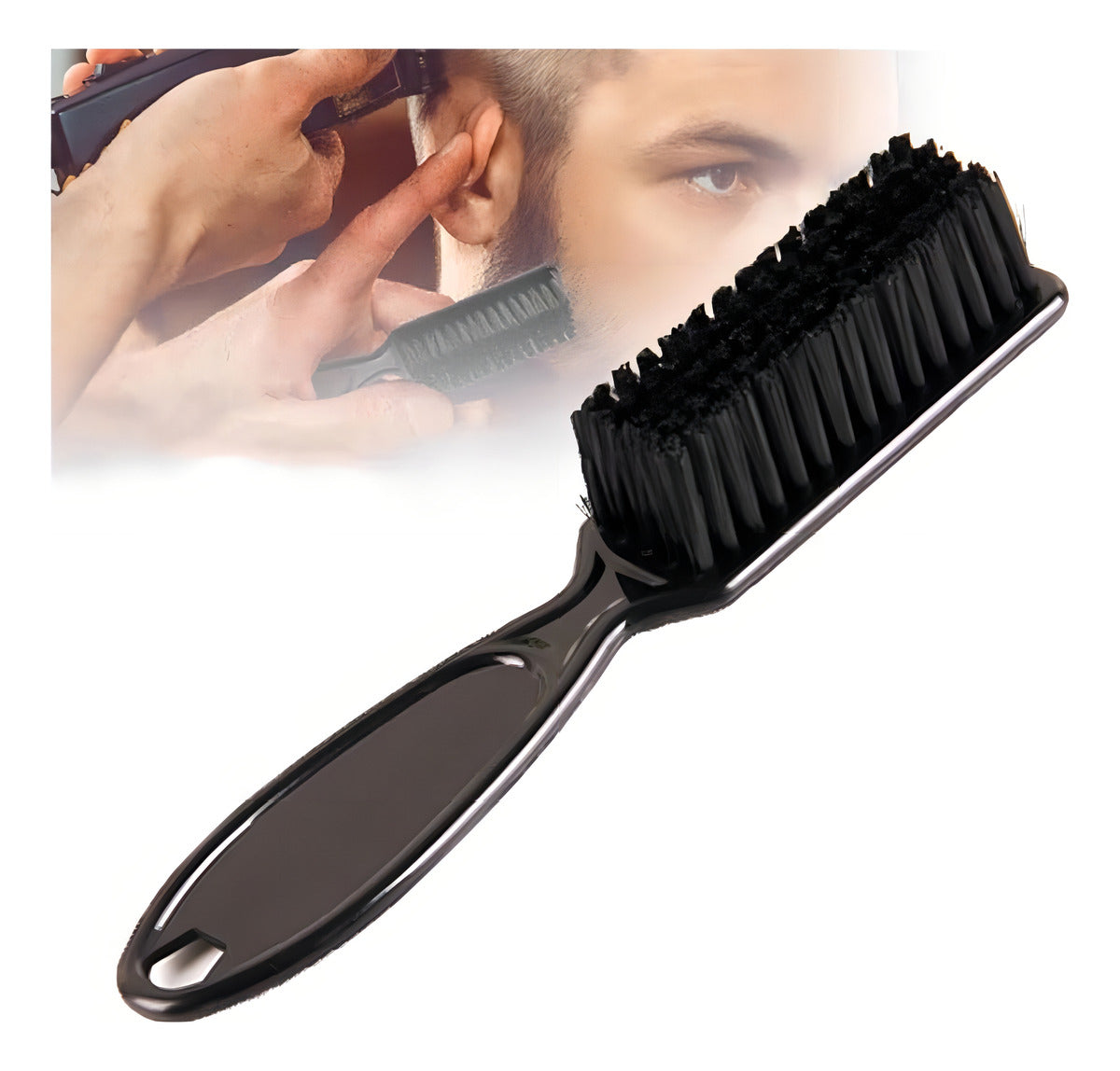 Peine O Peineta Cepillo Fade Para Barba Barberia Peluqueria Negro
