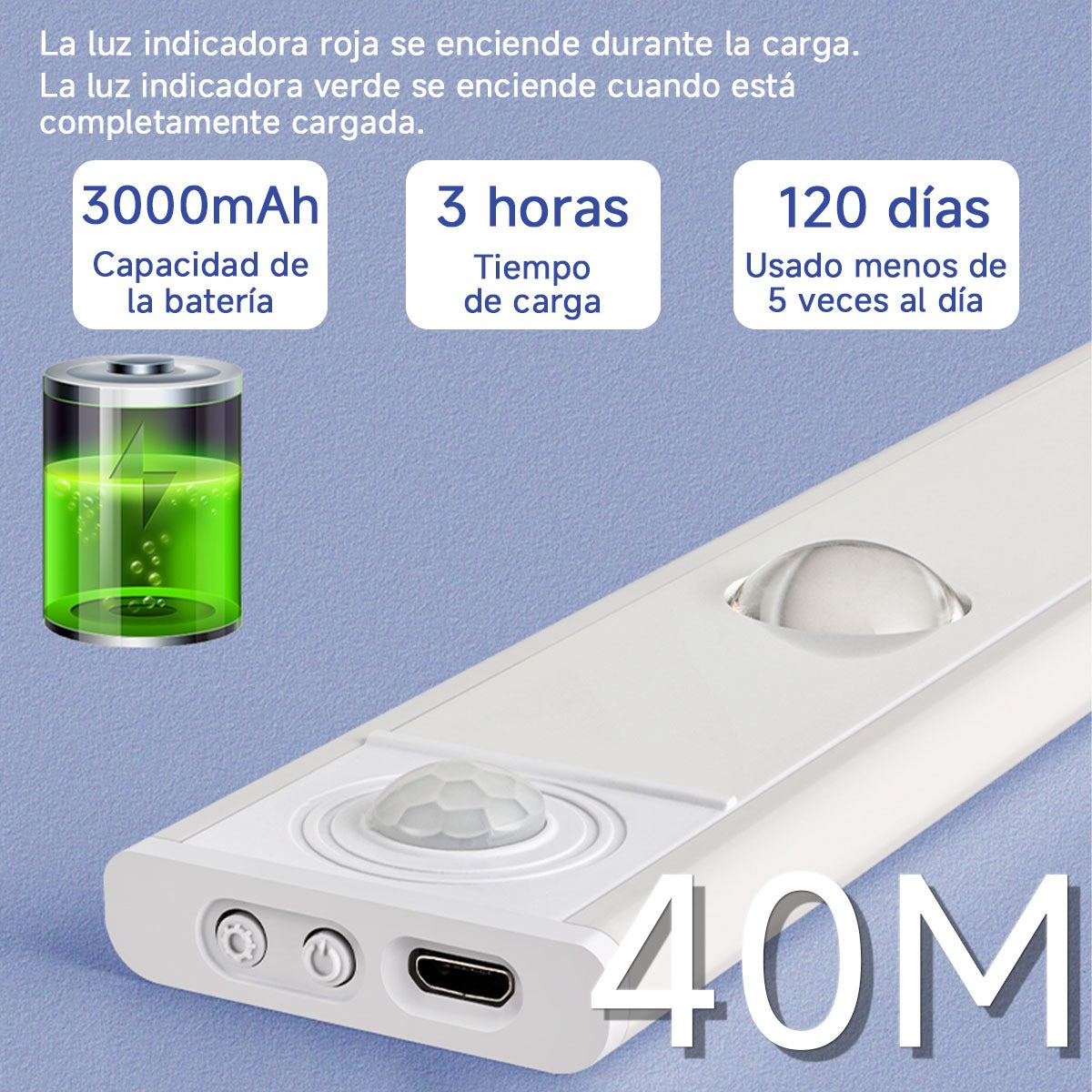 Pack 2 Luz Led Con Sensor De Movimiento Con Control Remoto