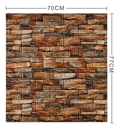Pegatina De Pared Decorativa 3d10pcs Mármol Ladrillo Veteado